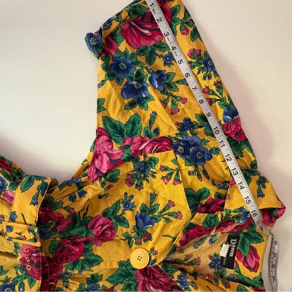 Vibrant Vintage Floral Midi Dress - Picture 10 of 15